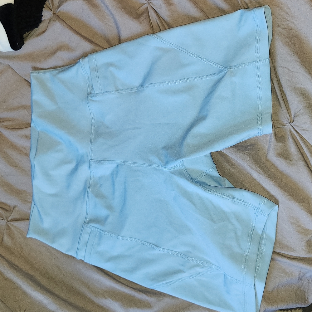 light blue biker/work out shorts